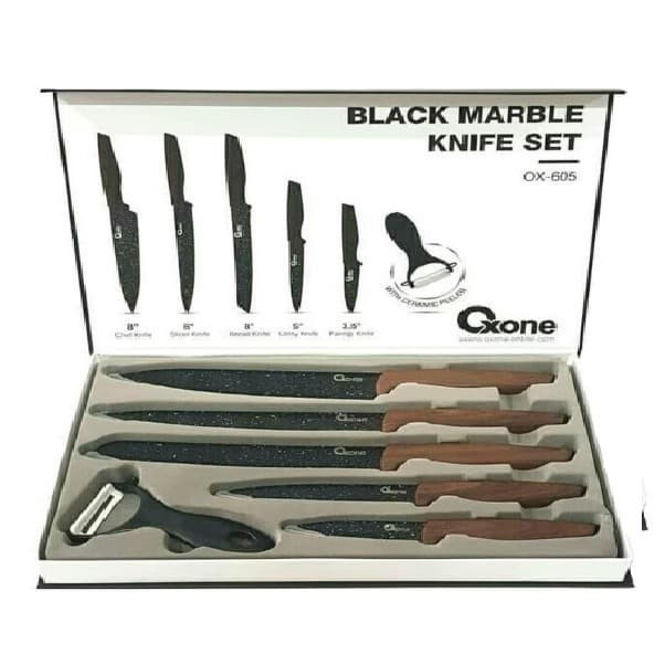 Oxone Black Marble Knife Set OX605