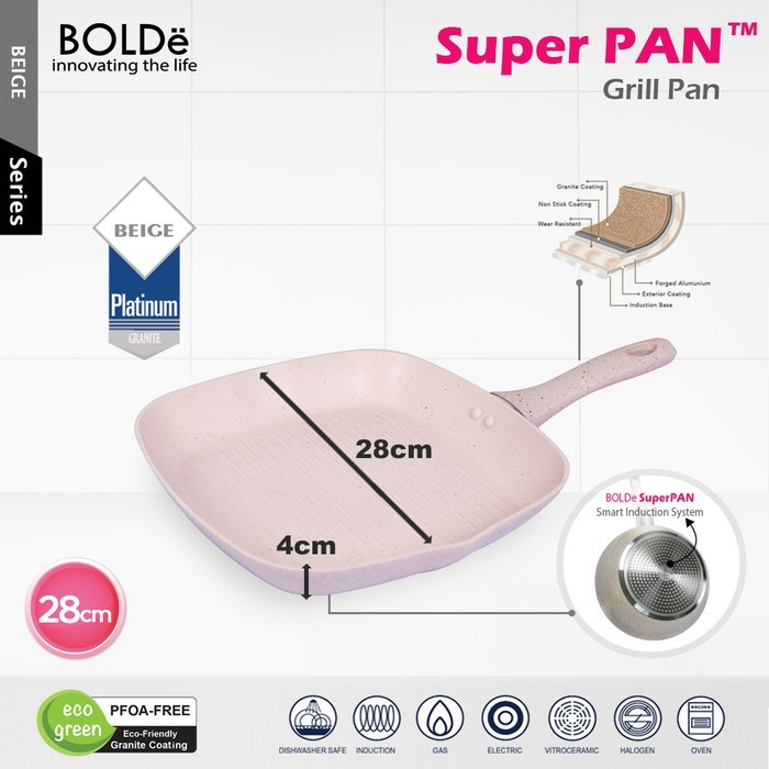 Bolde - Super Pan Grill Pan 28 cm Beige