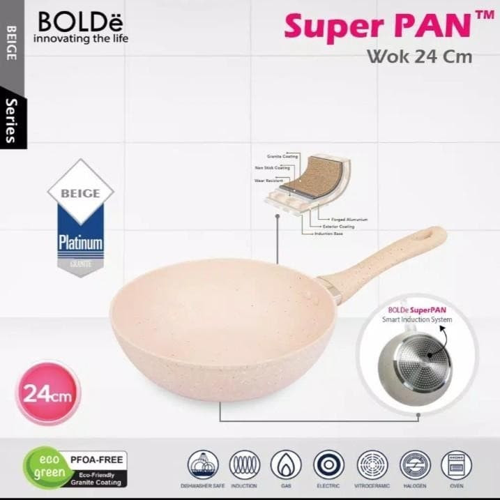 Bolde - Super Pan Wok Panci Wajan 24cm BEIGE